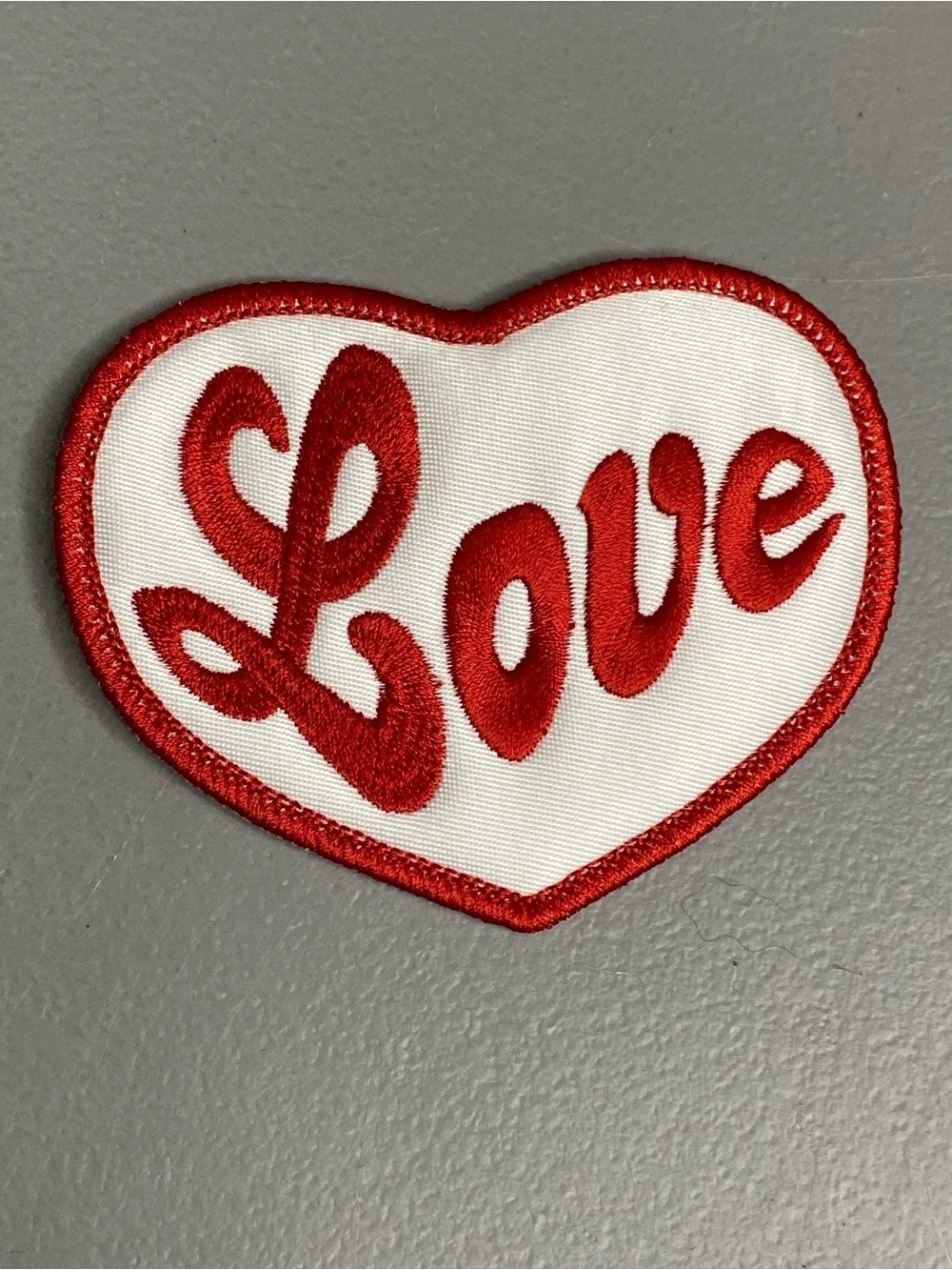 Stoney Clover Lane Red & White Love Heart Embroidered Patch